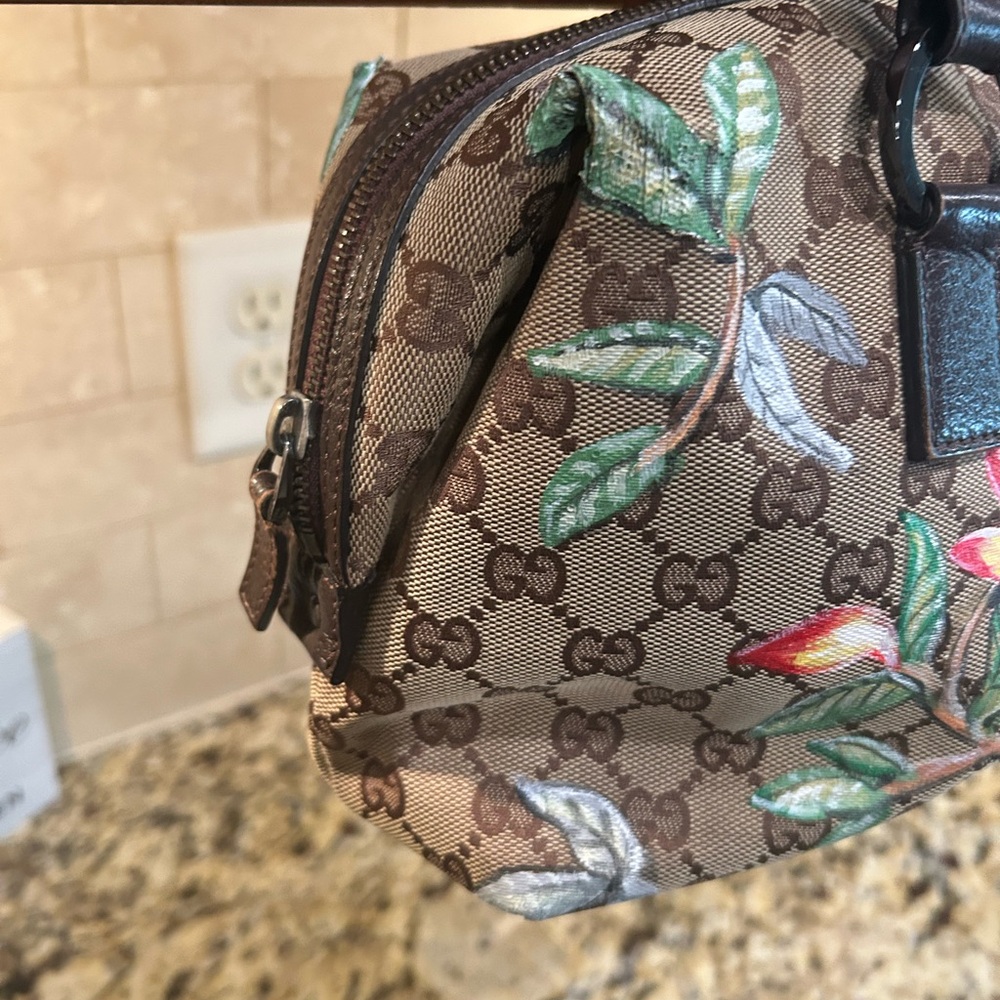 Gucci Brown GG Canvas Floral Print - Picture 12 of 16